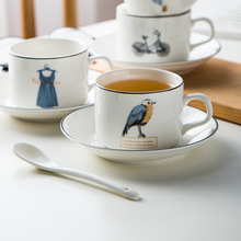 Design contraído luz e fino, conjunto de copo de chá, pires, café, xicara bardak, copo de café 2024 - compre barato