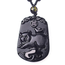 Drop Shipping Black Obsidian Pendant Animal Necklace For Women Men pendants Men Jewelry 2024 - buy cheap
