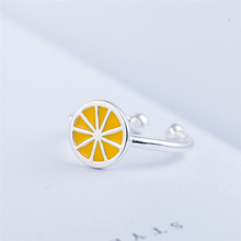 Sole Memory Simple Lovely Summer Cool Fruit Orange Creative 925 Sterling Silver Female Resizable Opening Rings SRI341 2024 - buy cheap