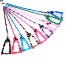 Dog Collars Strengthen Colorful Printing Small-sized Pets Puppy Dog Cat Safety Adjustable Lead Harness Leash Traction Rope cloth 2024 - buy cheap