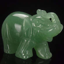 50mm Aventurine Jade Stone Craving Lucky elephant Feng Shui Statue Green New 2024 - buy cheap