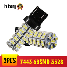 hlxg 2PCS 2x T20 Car Led Signal Lamp 7443 Led  W21/5W WY21W  Auto Turn Signal Light Reverse Tail Brake Lights 12V 2024 - buy cheap