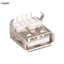 cltgxdd 10pcs/lot USB 2.0 4Pin A Type Female Socket Connector G52 2feet 90degree for Data Transmission Charging 2024 - buy cheap