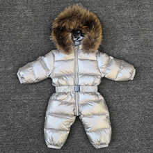 Ropa de bebé rusa, mono de invierno cálido, prendas de vestir exteriores y abrigos, chaqueta para niñas, ropa de bebé, parka, ropa de nieve, pelele 2024 - compra barato