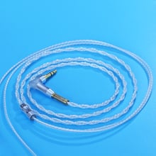 diy earphone wire silver plated cable 1pcs 2024 - buy cheap