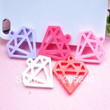 10pcs Mixed 40MM Big Size Hot Sale For DIY Phone Decoration Kawaii Flat Back Resin Diamond 2024 - buy cheap