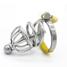 Lockable Male Chastity Device Stainless Steel Cock Cage with Urethral Catheter Penis Rings Penis Sleeve Bondage Sex Toys For Man 2024 - buy cheap