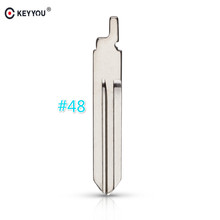 Keyyou lâmina de chave remota sem corte, 10 peças de metal em branco para chave de carro tipo #48 para nissan original 2014 lâmina remota no.48 2024 - compre barato