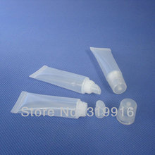 Brilho labial natural vazio, 8ml x 200 cor natural, recipiente de plástico macio para apertar, tubo de plástico 8g para maquiagem, garrafas de cuidados com a pele diy 2024 - compre barato
