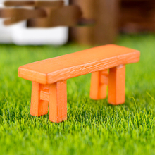 1PC Wooden Bench Miniature Figurine Fairy Garden DIY Accessories Doll House Decoration Cartoon Models Plastic Baby Toy 2024 - buy cheap