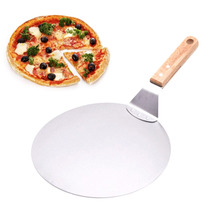 Useful Stainless Steel Pizza Peel Shovel with Wooden Handle Cake Shovel Baking Tools Cheese Pizza Shovels FBE3 2024 - buy cheap