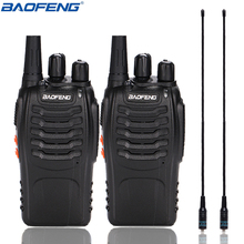 Baofeng-rádio de comunicação 2 peças, walkie talkie, bf, 888s, 5w, bidirecional, portátil, rádio cb, uhf, 400-470mhz, 16 canais, profissional, prático + 2 tamanhos 2024 - compre barato