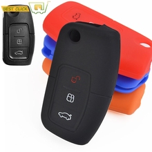 Silicone Remote Key Fob Cover Case For Ford Focus Fiesta Galaxy C-Max S-Max BF FG Falcon XR6 XR8 Remote Key Protector 2024 - buy cheap