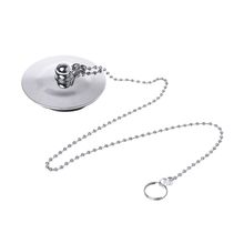 New Bathtub Drain Plug With Chain Sink Basin Water Stopper For Bathroom Kitchen Chrome Plated with 40cm Ball Chain 2019 2024 - buy cheap