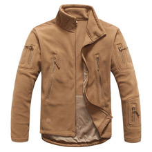Зимняя флисовая куртка в стиле милитари, Теплая мужская тактическая куртка, теплая дышащая ветрозащитная Мужская куртка, верхняя одежда, мужская куртка Softshell 2024 - купить недорого