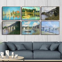 Home Decoration Art Wall Pictures Fro Living Room Poster Print Canvas Paintings French Claude Monet The Bridge At Argenteuil 2024 - buy cheap