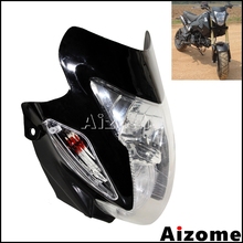 Aizome-farol preto de motocicleta off road para personalização, farol de motocicleta off road, roupa urbana de carenagem, zxr, gsx, gsf 2024 - compre barato