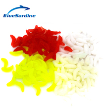 BlueSardine 120PCS Soft Bait Fishing Lures Worm Soft Plastic Lures Fishing Tackle 2024 - buy cheap