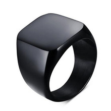 Men Titanium Ring Brief Design Fashion 316L Stainless Steel Punk Black Ring Wedding Engagement Ring Utr8136 2024 - buy cheap