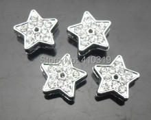 100 unids/lote 8mm completo Diamante de imitación estrella tobogán DIY accesorios del alfabeto 2024 - compra barato