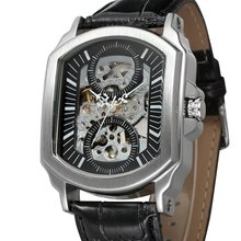 2019 Fashion Winner Top Brand Luxury Mens Leather Men Military Sport Clock Automatic Mechanical Wrist Watch Male Steel Skeleton 2024 - buy cheap