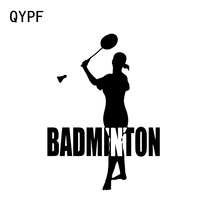 QYPF 12.5*17.4CM Fitness Sports Badminton Decor Car Sticker High Quality Vinyl Silhouette C16-0853 2024 - buy cheap