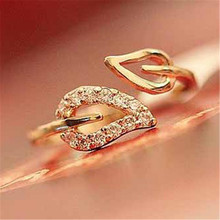 Simple Open Design Leaf Ring Personality Female Flower Rings Wedding Rings for Women Fashion Wedding Rings Jewelry 2024 - buy cheap