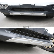 Aluminium Alloy Front + Rear Bumper Protector Skid Plate Guard For Honda CRV 2012 2013 2014 Touring Sport 2pcs 2024 - buy cheap