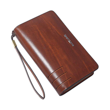 Teemzone Luxury Men Wallets Double Zipper Money Bag Leather Men Clutch Wallet Male Wrist Strap Wallet carteira masculina S3316 2024 - buy cheap