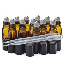 Botellas de rodillo de aceite esencial, 12 Uds., 10ml, de acero inoxidable, para Perfume, aromaterapia, rellenables 2024 - compra barato