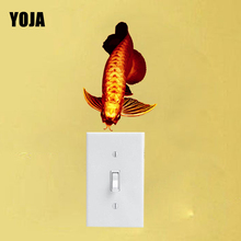 Yoja animal peixe dourado luz pvc acessórios de decoração para casa interruptor de parede adesivo decalque 11ss0014 2024 - compre barato