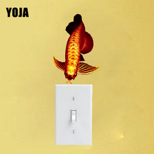 YOJA Animal Golden Fish Light PVC Home Decoration Accessories Wall Switch Sticker Decal 11SS0014 2024 - buy cheap