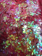 300pcs/lot Flower Sequins 20mm PVC Decoration Sewing DIY Wedding Craft Scrapbook For Clothing Red AB 2024 - buy cheap