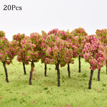 10Pcs/Lot HO Scale Iron wire Model Flower Trees Model Landscape Train Layout Garden Scenery Miniature 2024 - buy cheap