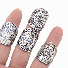 Bluelans New Bohemian Vintage Carved Totem Ethnic Silver Plated Midi Rings Set 4Pcs 2024 - buy cheap