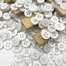 100 pçs cor branca 4 furos botões camisa botões vestuário suprimentos acessórios de costura 11mm ph160 2024 - compre barato