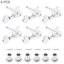 6pcs Silver Guitar Tuning Pegs 6R Locking Tuner Square Head All Closed Machine Head for Electronic Acoustic Folk Guitar Parts 2024 - buy cheap