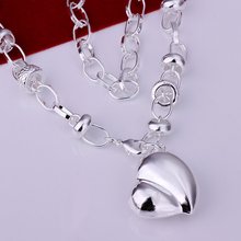 N055 Big Peach Coração Colar Preço de Fábrica Frete grátis 925 de prata necklace. fashion jóias colar 2024 - compre barato