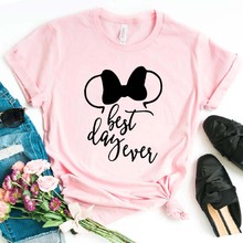 Camiseta de "best day ever" para mujer, camisa divertida informal de algodón para mujer, camiseta Hipster, NA-159 2024 - compra barato