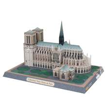 Notre-Dame de Paris, France Craft Paper Model Architecture 3D  DIY Education Toys Handmade Adult Puzzle Game 2024 - buy cheap