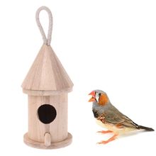 Creative Natural Wood Bird House Hanging Nest Box Outdoor Garden Home Bird Cage Birds Supplies 2024 - buy cheap