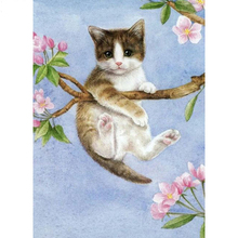 Full square/Round drill Diamond embroidery Cat DIY diamond Painting Cross Stitch Rhinestone Mosaic HYY 2024 - buy cheap