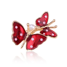 New Design Double Butterfly Brooches for Women Fashion Animal Pin Brooch Spring Style Accessories High Quality 2024 - buy cheap