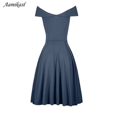 Vestido aamikast feminino com gola canoa, peça vestido sexy para festa noturna, vestidos femininos para verão 2019 2024 - compre barato