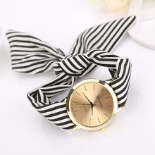 2019 New Fashion Women Watches Stripe Floral Cloth Quartz Dial Bracelet Wristwatch Watches relogio feminino Dropshipping 2024 - buy cheap