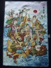 Chinese Antique collection Thangka embroidery Eight Immortals across  the sea diagram 2024 - buy cheap