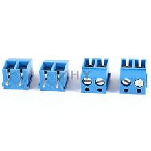 4 Pcs 2 Pole 5mm Pitch PCB Mount Screw Terminal Block 16A 250V Blue 2024 - buy cheap