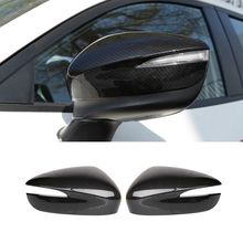 pcmos 2Pcs Exterior Parts Carbon fiber ABS Rearview Mirror Frame Trim Fit For Mazda CX-3 CX3 2016-2018 Mirror Covers Stickers 2024 - buy cheap