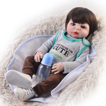 23 Inch Boneca bebes reborn menino Full  Silicone Vinyl Reborn baby boy Dolls 57 cm Realistic  baby New born Dolls toys gift 2024 - buy cheap