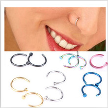1 pcs 7 Colors Piercing Nose Ring  Hoop Circular Ring Labret Nipple Hoops Nose Eyebrow Piercing nose stud body jewelry 2024 - buy cheap